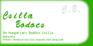 csilla bodocs business card